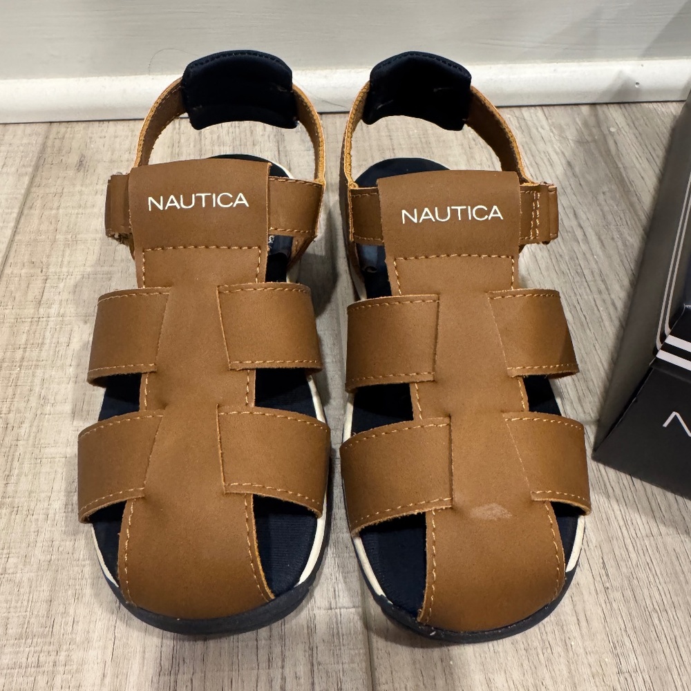 Boys Nautica Brown Toddler Sandals